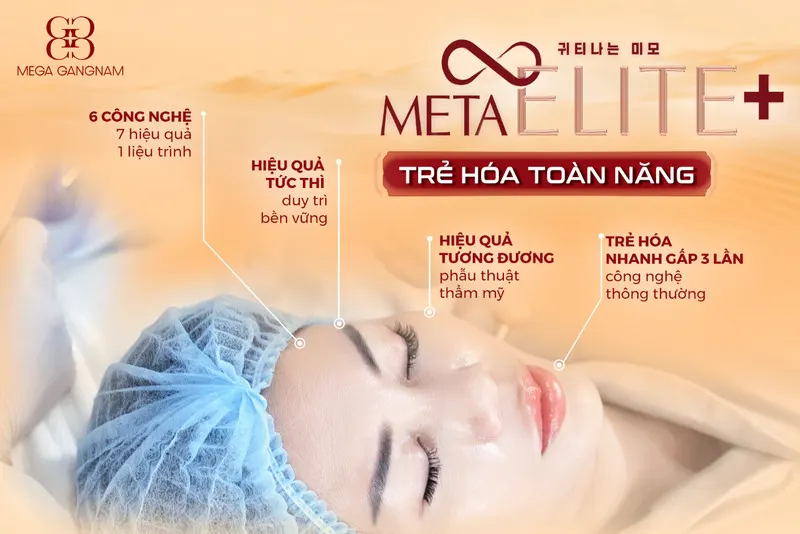 Trẻ hóa và tái tạo cho da ẩm mượt bằng công nghệ Meta Elite+ 