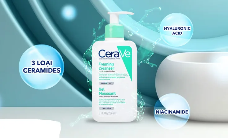 Bảng thành phần tối ưu cho da dầu mụn của CeraVe