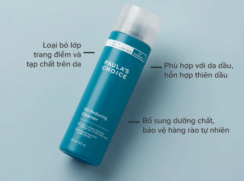 Paula’s Choice Skin Balancing Oil-Reducing Cleanser giảm mụn, thu nhỏ lỗ chân lông to