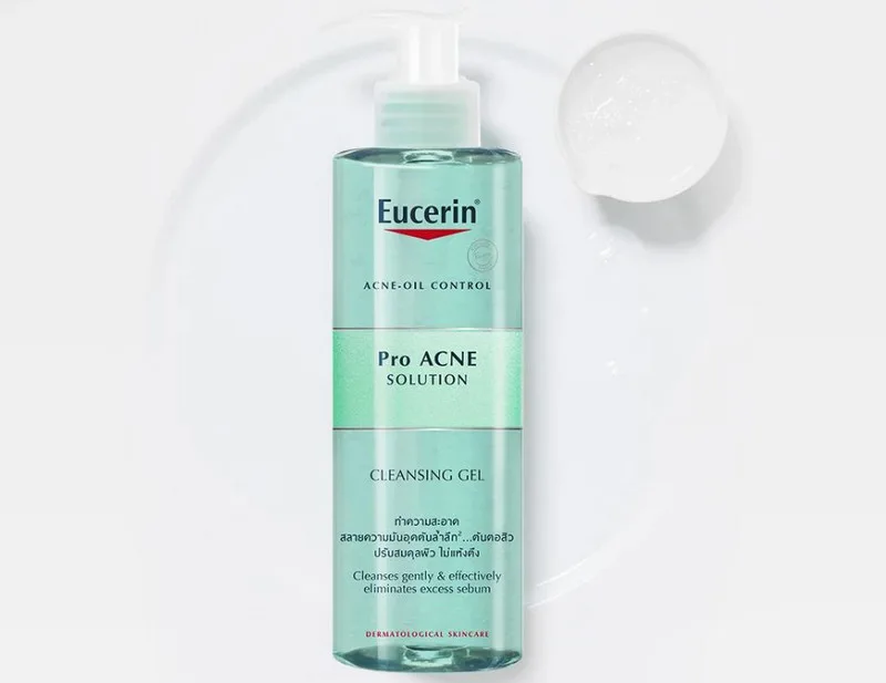 Sữa rửa mặt sạch da dịu nhẹ giảm dầu Eucerin Pro Acne Solution Cleansing Gel