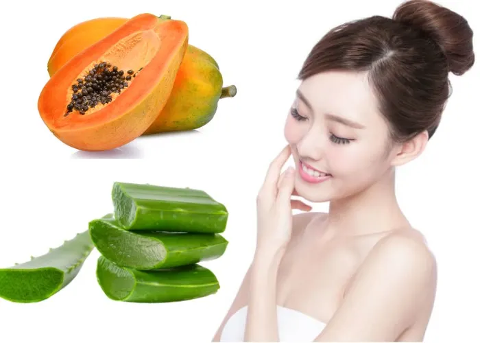 Mặt nạ gel nha đam với đu đủ chín