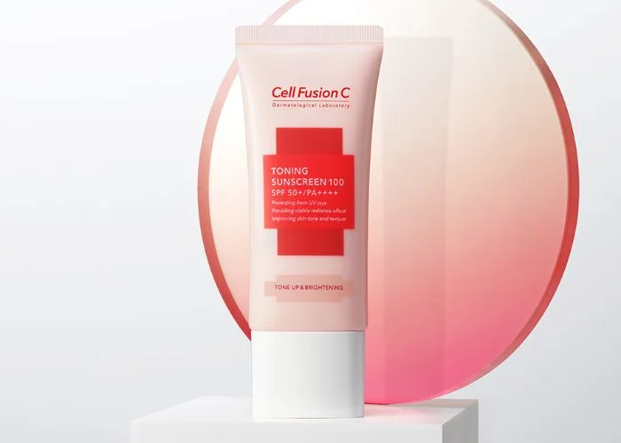 Kem chống nắng nâng tone cho da khô Cell Fusion C Toning Sunscreen 100