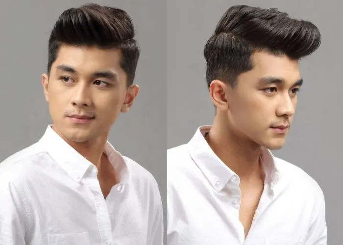 Pompadour cho nam mặt gầy