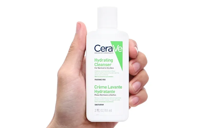 CeraVe Hydrating Cleanser lành tính, làm sạch nhẹ và không gây khô da 