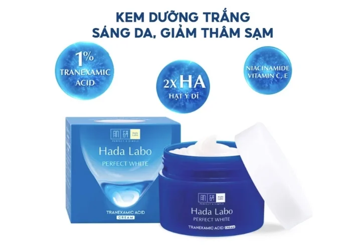 Kem Dưỡng Trắng Da Hada Labo Dưỡng Da Sáng Mịn Ẩm Mượt