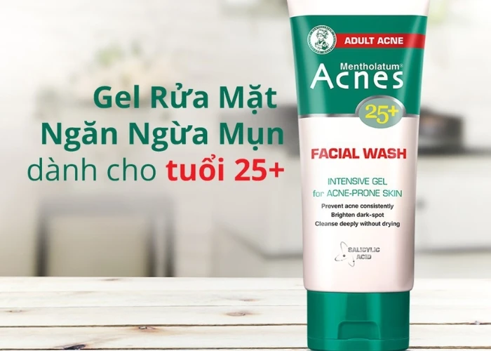 Gel rửa mặt Acnes 25+ Facial Wash kháng khuẩn, ngừa mụn