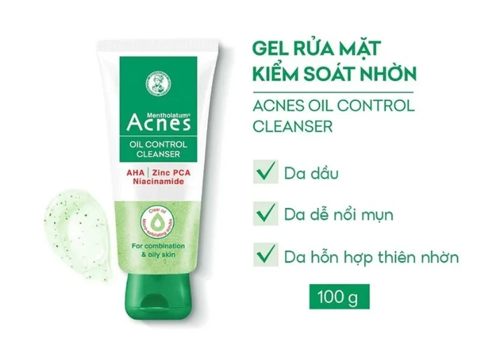 Gel rửa mặt Acnes Oil Control Cleanser